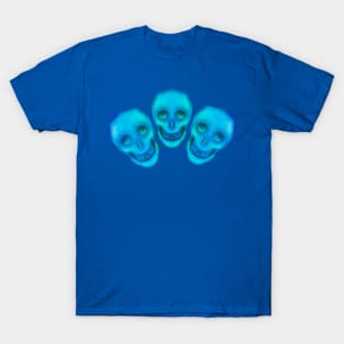 Triplet halloween spooky skull look at your eyes T-Shirt